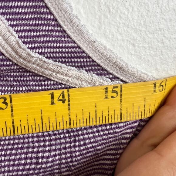 Purple Striped‎ Lace Trim Tank Top,  Vintage Y2K Soft Grunge Indie Sleaze Small - Picture 5 of 5
